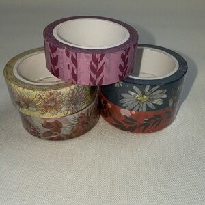 Floral and Patterned Cocoa Daisy Washi Tape Set-15mm